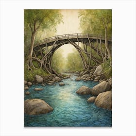 Bridge Over The Creek Canvas Print