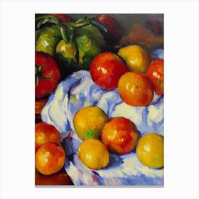 Tomato 3 Cezanne Style vegetable Canvas Print