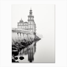 Camogli, Italy, Black And White Photography 2 Canvas Print