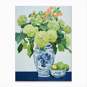 Flowers In A Vase Still Life Painting Hydrangea 7 Canvas Print