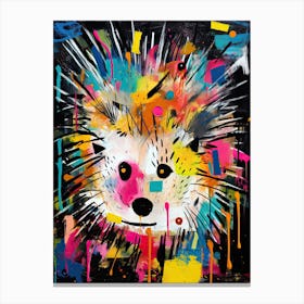 Art in the Urban Wild: Hedgehog Basquiat style Canvas Print