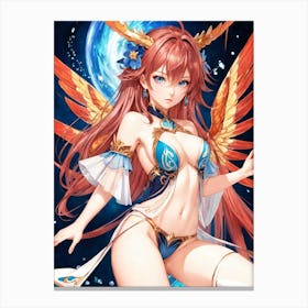 Sexy Anime Girl Painting (11) Canvas Print
