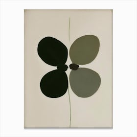 Four Leaf Clover 1, Symbol Abstract Painting Canvas Print