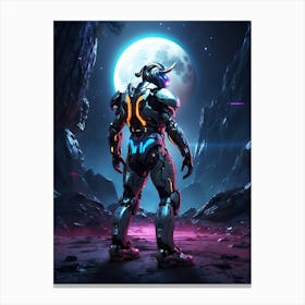 Ox In Cyborg Body #1 Canvas Print