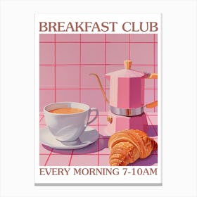 Breakfast Club Moka Coffee 4 Canvas Print