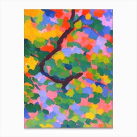 Shagbark Hickory tree Abstract Block Colour Canvas Print