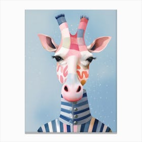 Playful Illustration Of Giraffe For Kids Room 4 Canvas Print