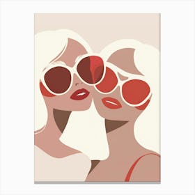 Two Women In Sunglasses 12 Canvas Print