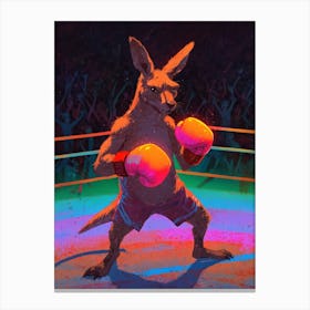 Kangaroo Boxing 2 Canvas Print