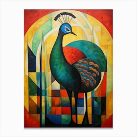 Peacock Abstract Pop Art 8 Canvas Print