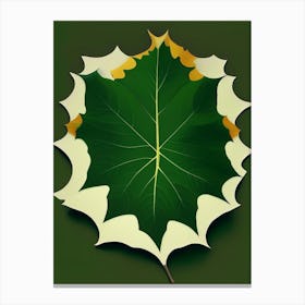 Sycamore Leaf Vibrant Inspired 2 Canvas Print