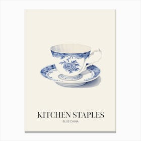Kitchen Staples Blue China 2 Canvas Print