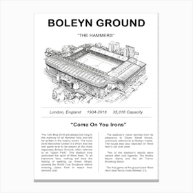 Boyleyn Ground Stadium Arena Canvas Print