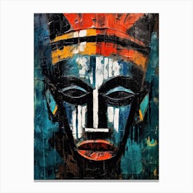 Ethereal Elegance; Tribal Mask Odyssey Canvas Print