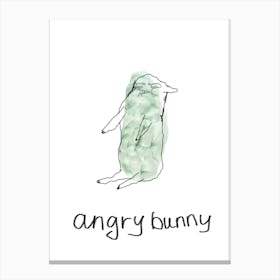 Angry Bunny Canvas Print
