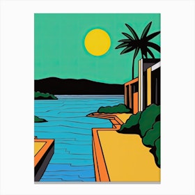 Minimal Design Style Of Goa, India 2 Canvas Print