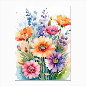 Watercolor Flowers 18 Canvas Print