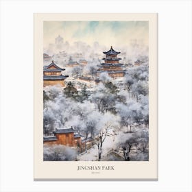 Winter City Park Poster Jingshan Park Beijing China 2 Canvas Print