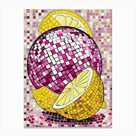 Mosaic Lemons Canvas Print