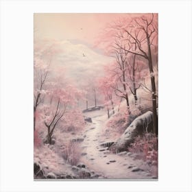 Dreamy Winter Painting The Peak District England 2 Canvas Print