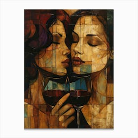 Two Women Kissing 10 Canvas Print