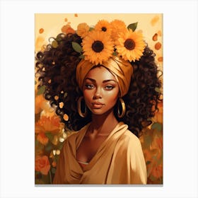 Sunflower Girl 5 Canvas Print