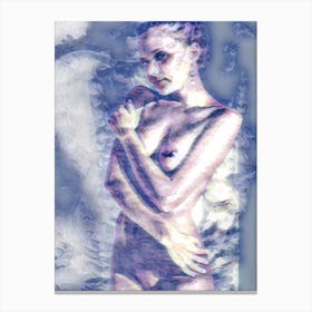 Nude Woman Angel Canvas Print