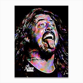 Dave Grohl Rock Music Legend in Colorful 4 Lienzo