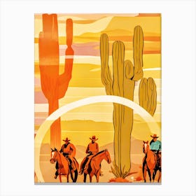 Cowboys In The Desert Canvas Print