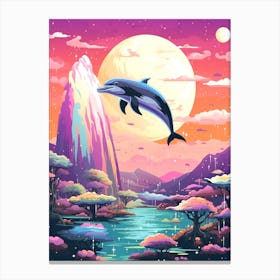Dolphin In The Sky Canvas Print