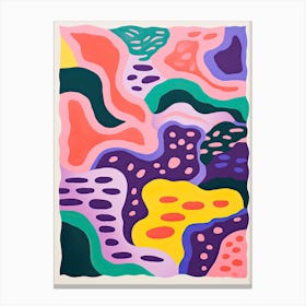 Abstract Landscape Risograph Style 25 Canvas Print