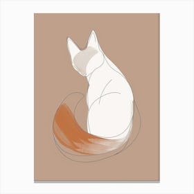 Cat Portrait - Boho, Line Art Canvas Print