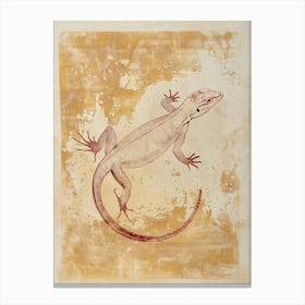 Lizard Block Print 2 Canvas Print