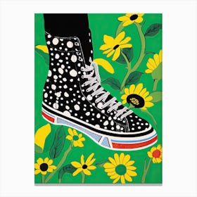 Sneaker Garden Serenity: Tranquil Blooms Canvas Print