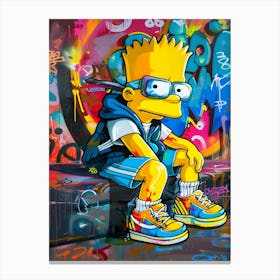 The Simpsons Graffiti Canvas Print