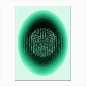 Dark Cosmic Egg Green 1 Canvas Print