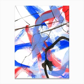 Active Democracy Series No. 1 Red White Blue Canvas Print