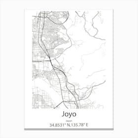 Joyo,Japan Minimalist Map Toile