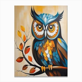 Owl Painting Canvas Print