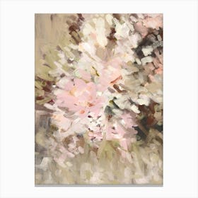 Blush Pink Sage Green Floral Abstract 1 Canvas Print