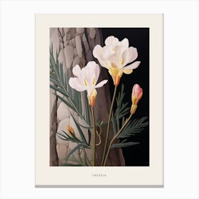 Flower Illustration Freesia 1 Poster Canvas Print