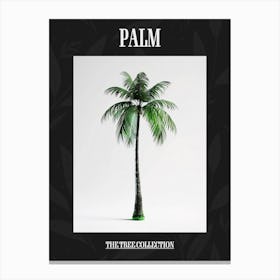Palm Tree Pixel Illustration 3 Poster Canvas Print