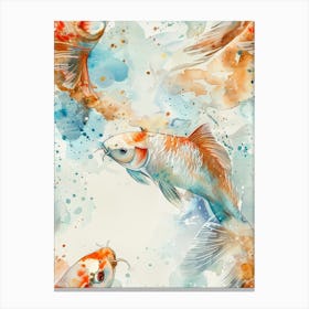 Watercolor Koi 14 Canvas Print