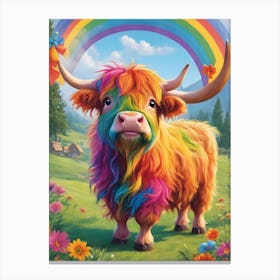 Rainbow Cow 2 Canvas Print