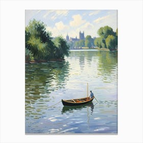 Boat On The River Canvas Print