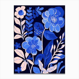 Blue Flower Illustration Hydrangea 7 Canvas Print