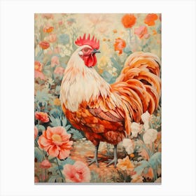 Chicken 5 Detailed Bird Painting Canvas Print