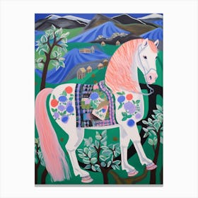 Maximalist Animal Painting Horse 1 Canvas Print