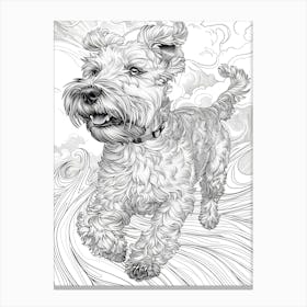 Terrier Running Canvas Print