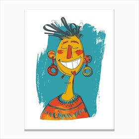 Woman With Earrings Canvas Print